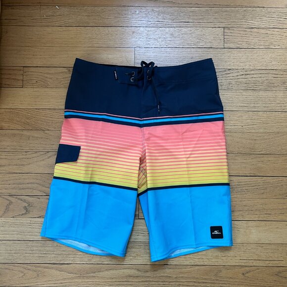 O'Neill BOY'S LENNOX STRIPE 18" BOARDSHORTS - Picture 2 of 7